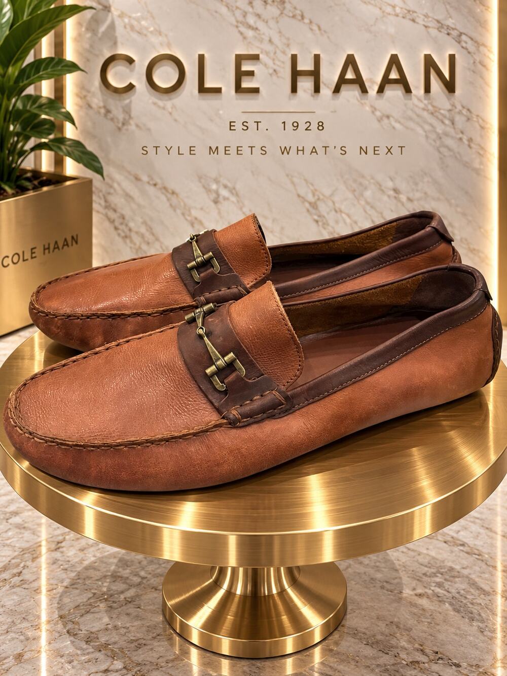 Cole Haan Somerset Link Bit Loafer Woodbury Leather Men’s Size 13M